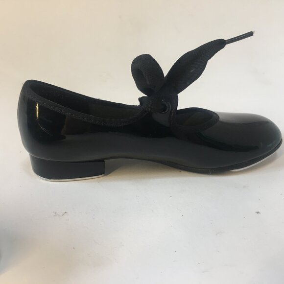 Girl's Tap Dance Shoes Size 9 1/2 Toddler Black Mary-Jane Bow ABT Spotlights - Picture 6 of 12